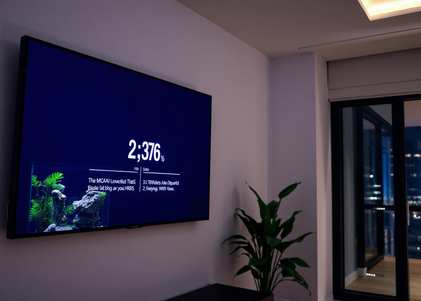 Goggles display mounted beside a home aquarium